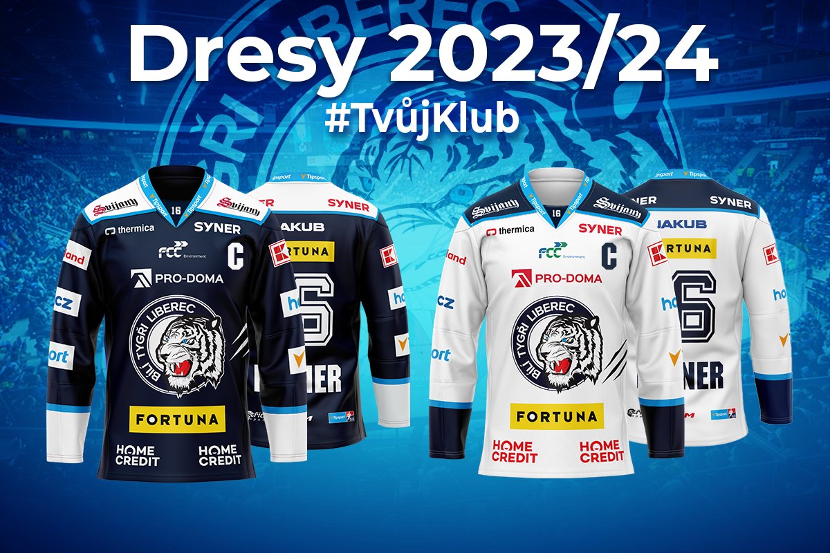 Představujeme extraligové dresy pro sezonu 2023/24! | Bílí Tygři Liberec